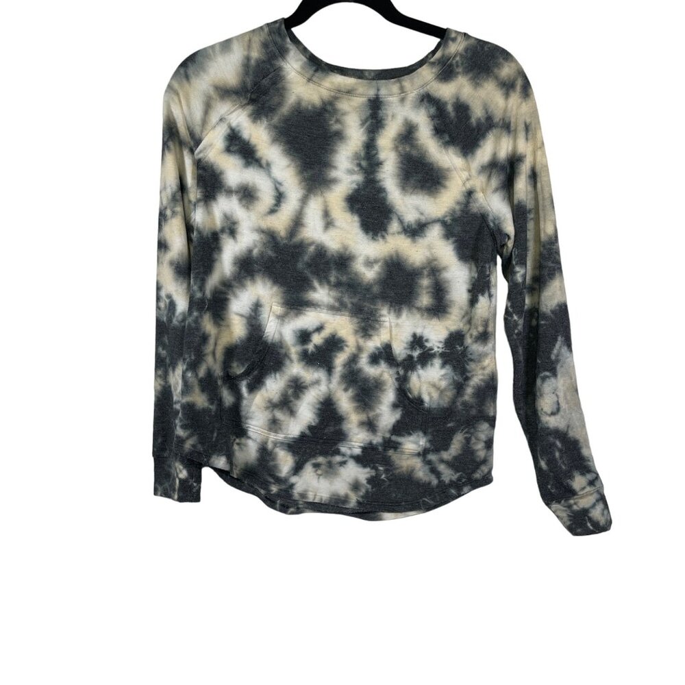 No Boundaries Tie Dye Pullover Sweatshirt Long Sleeve Front Pocket Women S